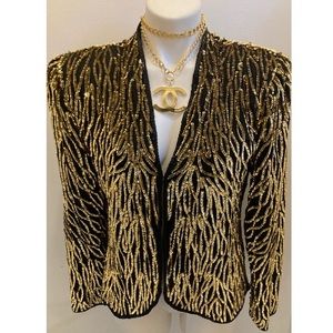 Laurence kazar sequin jacket NWT